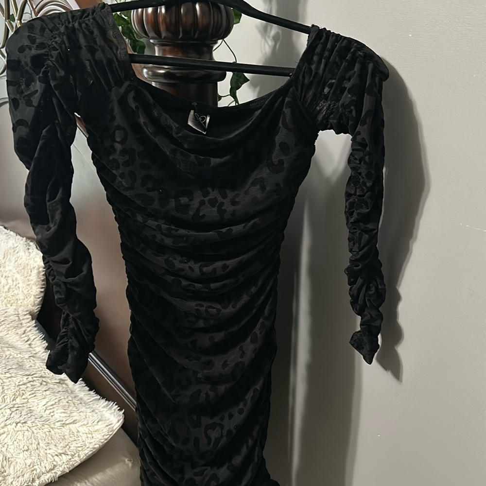 Gently Used Windsor Black Cheetah Dress